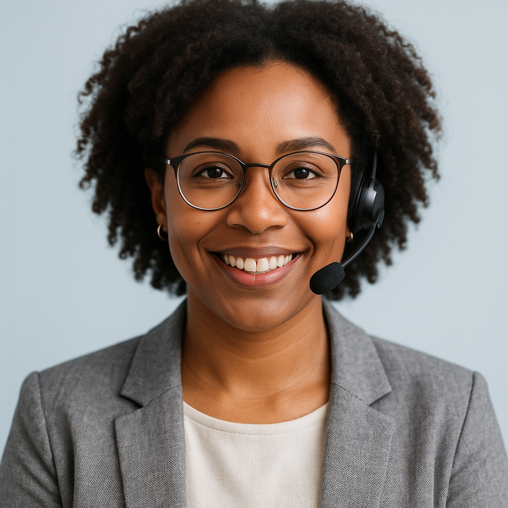 Client speaking with an AI contract support agent